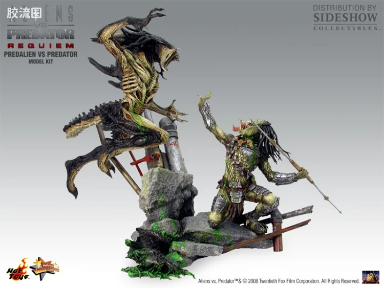 HT静态模型系列 DMS系列 002 Predalien vs Predator PRE-PAINTED DIORAMA KIT