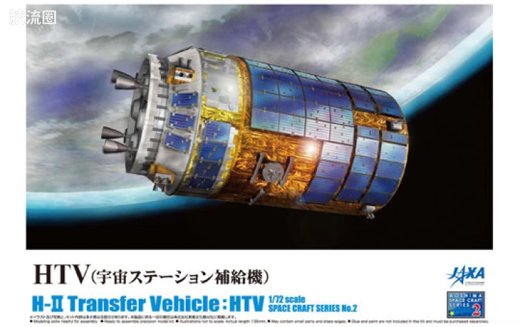 青岛社特殊拼装模型系列 航天器 02 1/72 HTV空间站补给机04964