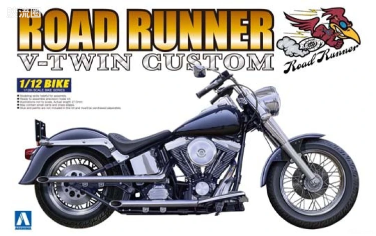 青岛社摩托车拼装模型系列 1/12 摩托车 108 V-Twin RoadRunner改装版00565