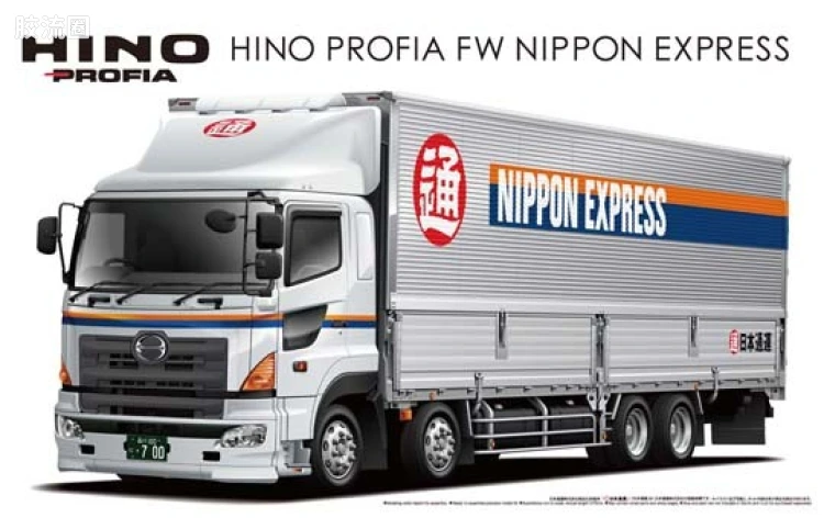 青岛社日本卡车拼装模型系列 1/32 重型卡车 10 日野Hino FW日本通运00284