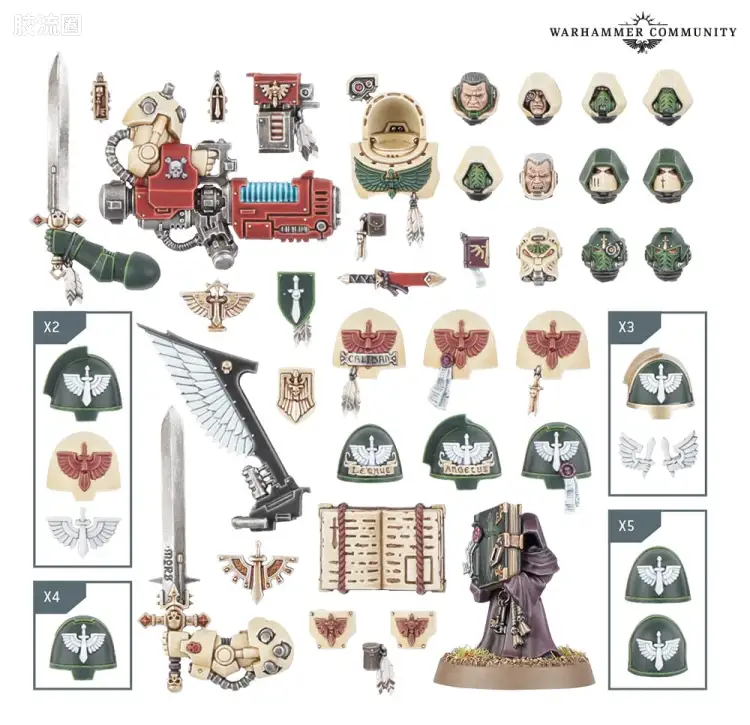 战锤40K Dark Angels 黑暗天使 10版 星际战士升级改件