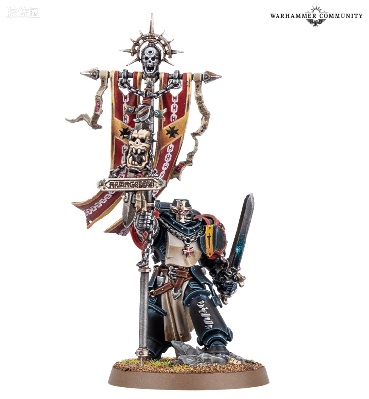 战锤40K Black Templars 黑色圣堂 10版 远征旗手