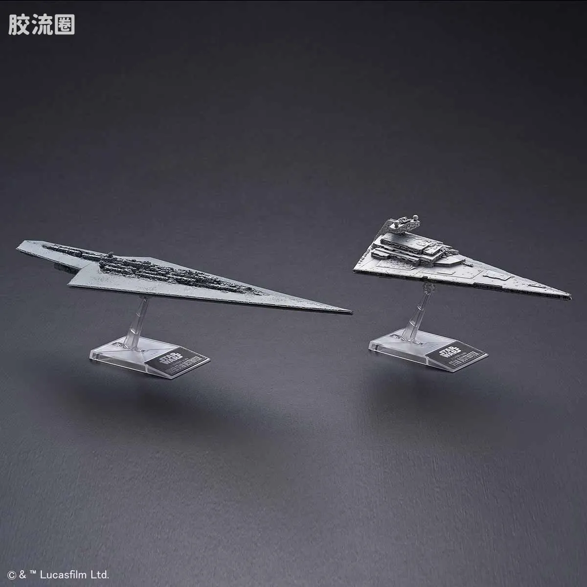 万代 星球大战系列拼装模型 Vehicle Model系列 1/100000 执行者级超级歼星舰&1/14500 帝国级歼星舰 - 图片