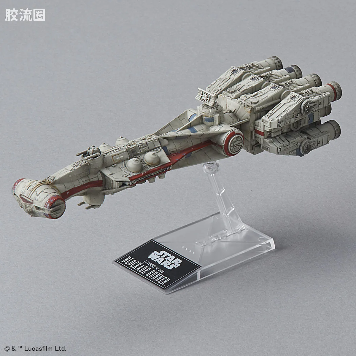 万代 星球大战系列拼装模型 Vehicle Model系列 1/1000 封锁突破舰 &1/350 千年隼 - 图片