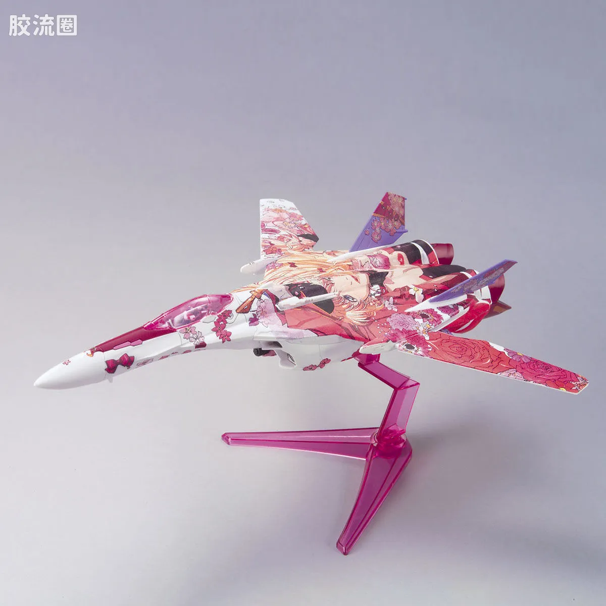 万代超时空要塞系列拼装模型 1比100不可变形 VF-25 雪露痛机 - 图片