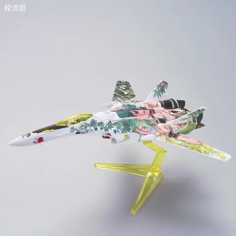 万代超时空要塞系列拼装模型 1比100不可变形 VF-25 兰花李痛机 - 图片