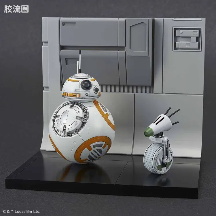 万代 星球大战系列拼装模型 机器人系列 1/12 BB-8&D-O机器人 天行者崛起Ver. - 图片