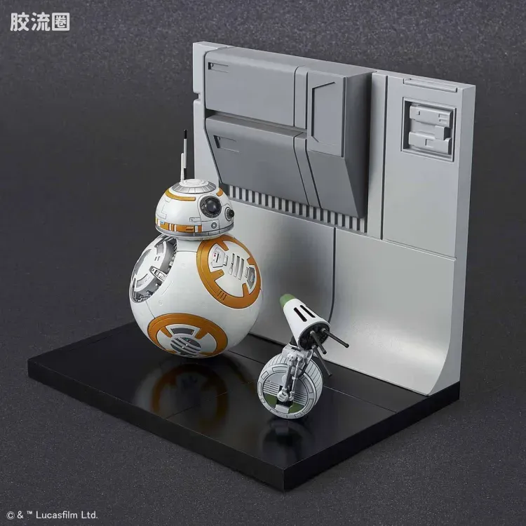 万代 星球大战系列拼装模型 机器人系列 1/12 BB-8&D-O机器人 天行者崛起Ver. - 图片
