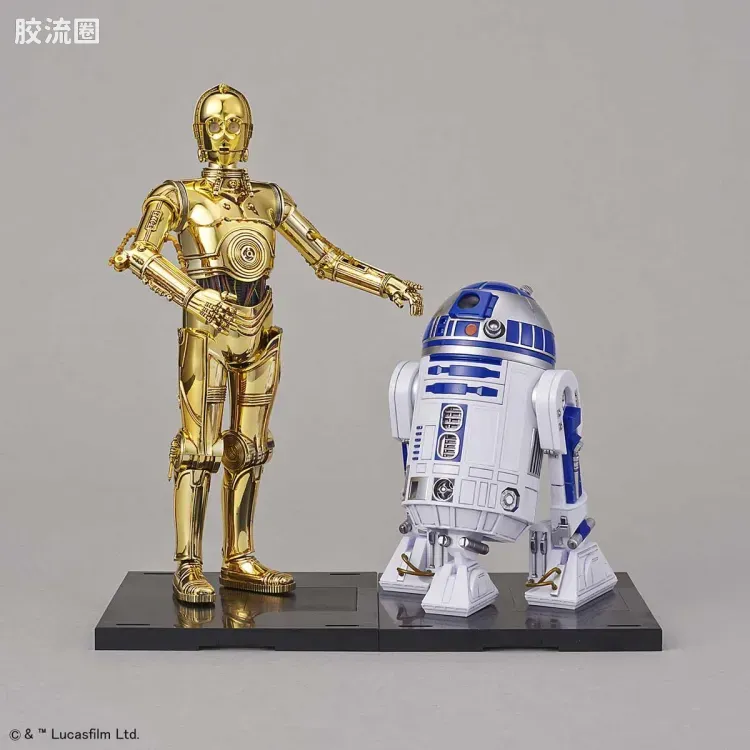 万代 星球大战系列拼装模型 机器人系列 1/12 C-3PO & R2-D2 - 图片