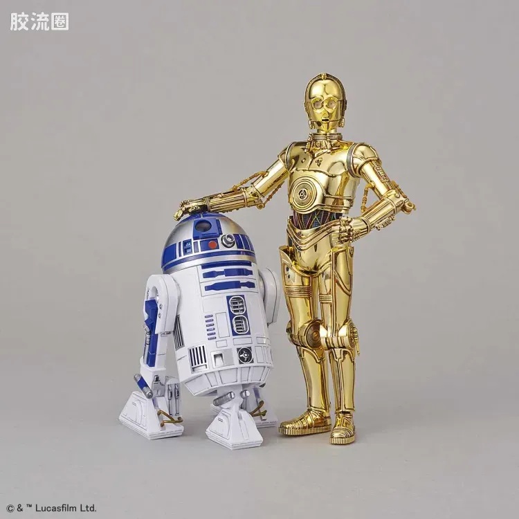 万代 星球大战系列拼装模型 机器人系列 1/12 C-3PO & R2-D2 - 图片