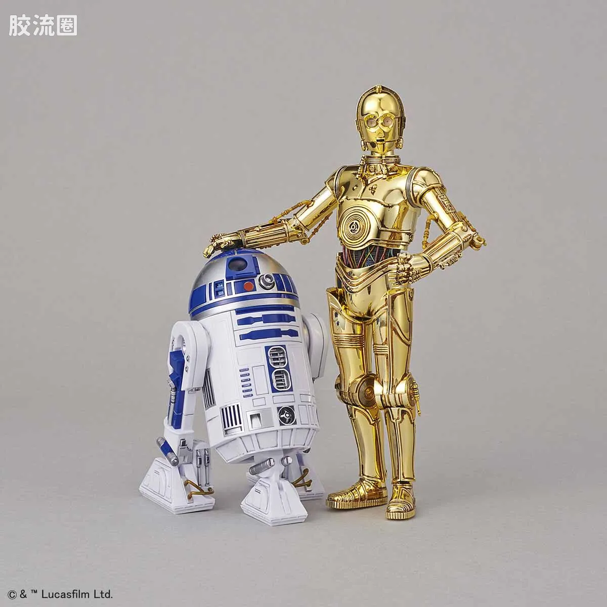 万代 星球大战系列拼装模型 机器人系列 1/12 C-3PO & R2-D2 - 图片