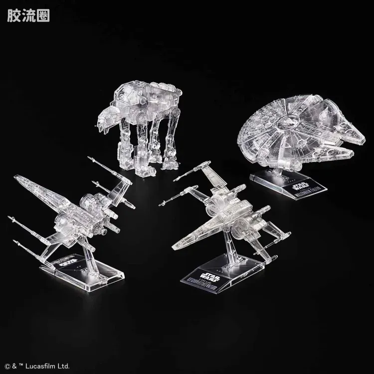万代 星球大战系列拼装模型 Vehicle Model系列 1/144&1/350&1/540 载具套装(透明版) - 图片