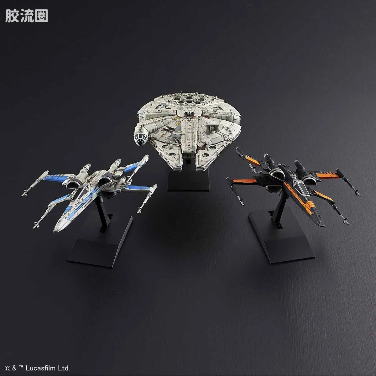 万代 星球大战系列拼装模型 载具系列 1/144 & 1/350 抵抗军飞行器套装 - 图片