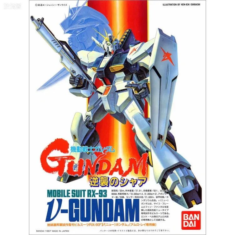 机动战士高达 逆袭的夏亚拼装模型 1/144 01 RX-93 ν高达 - 图片