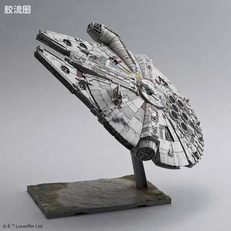 万代 星球大战系列拼装模型 载具系列 1/144 千年隼 最后的绝地武士版 - 图片