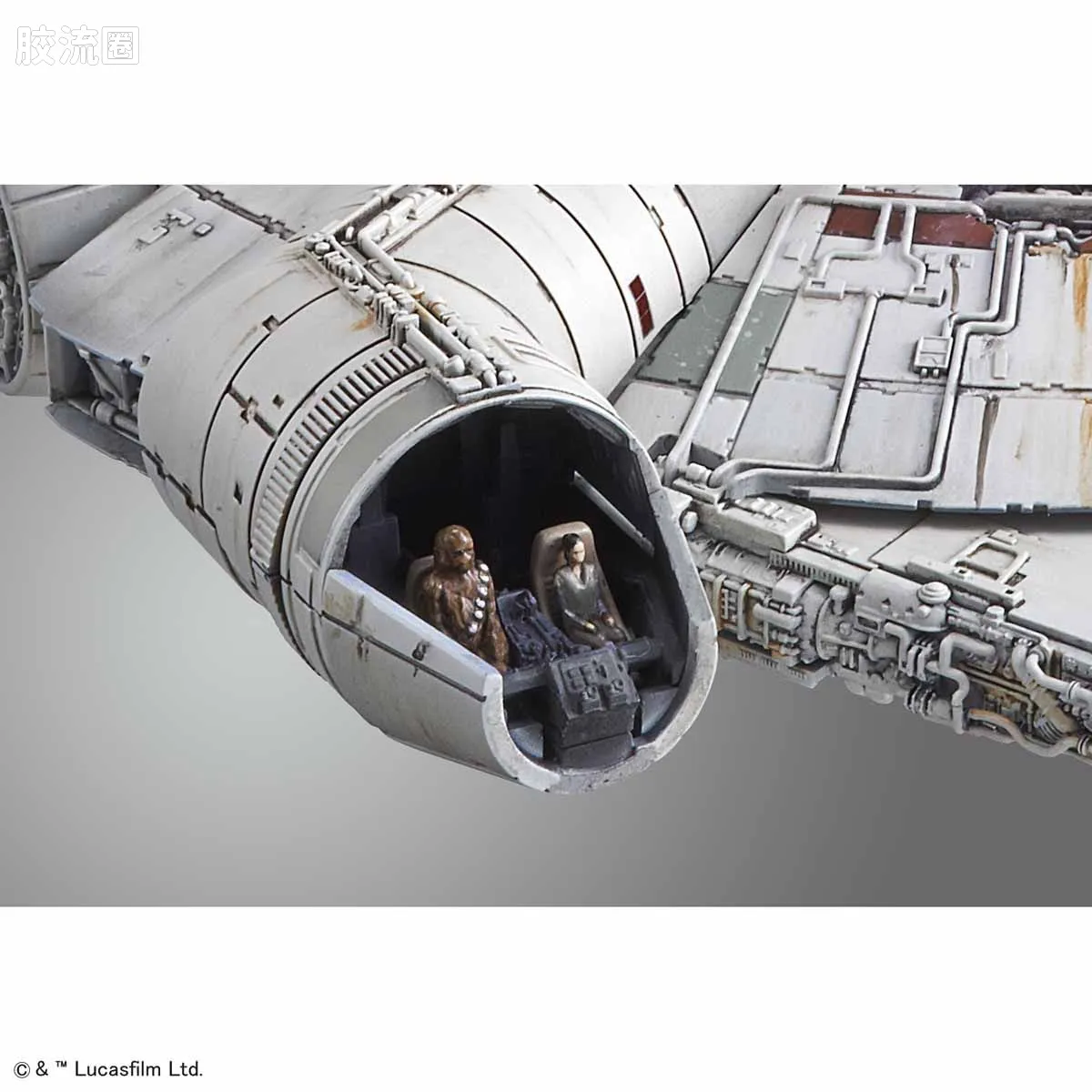 万代 星球大战系列拼装模型 载具系列 1/144 千年隼 最后的绝地武士版 - 图片