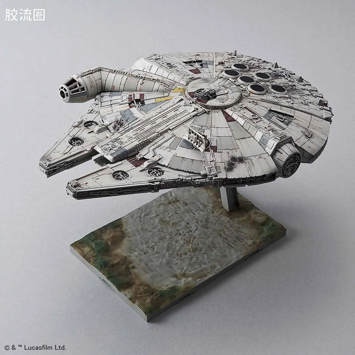 万代 星球大战系列拼装模型 载具系列 1/144 千年隼 最后的绝地武士版 - 图片