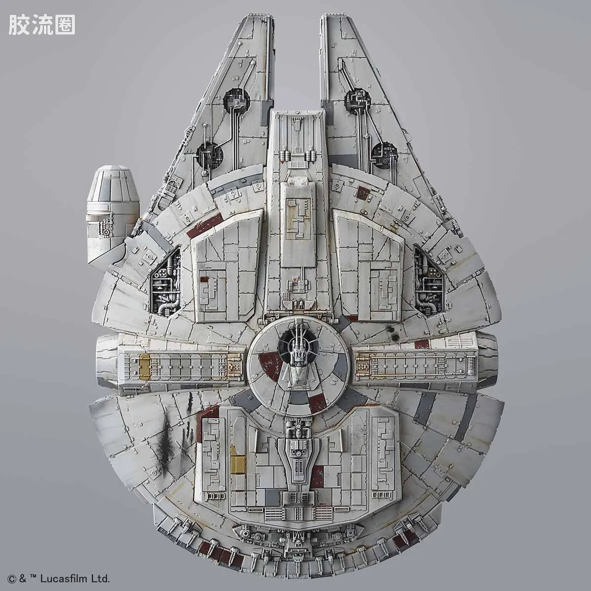 万代 星球大战系列拼装模型 载具系列 1/144 千年隼 最后的绝地武士版 - 图片