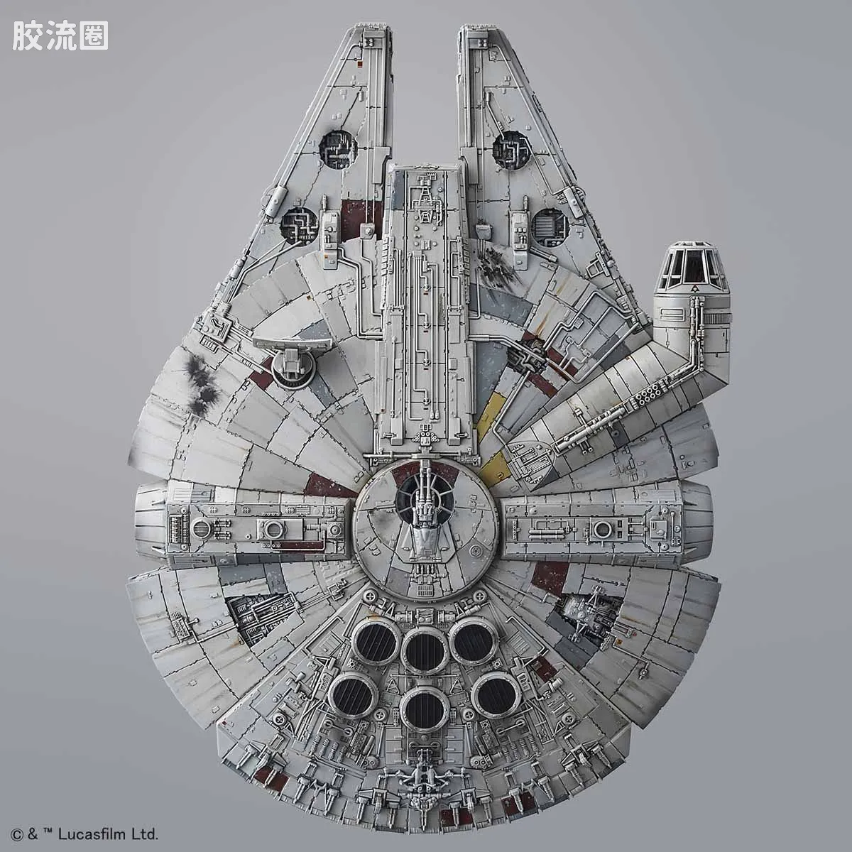 万代 星球大战系列拼装模型 载具系列 1/144 千年隼 最后的绝地武士版 - 图片