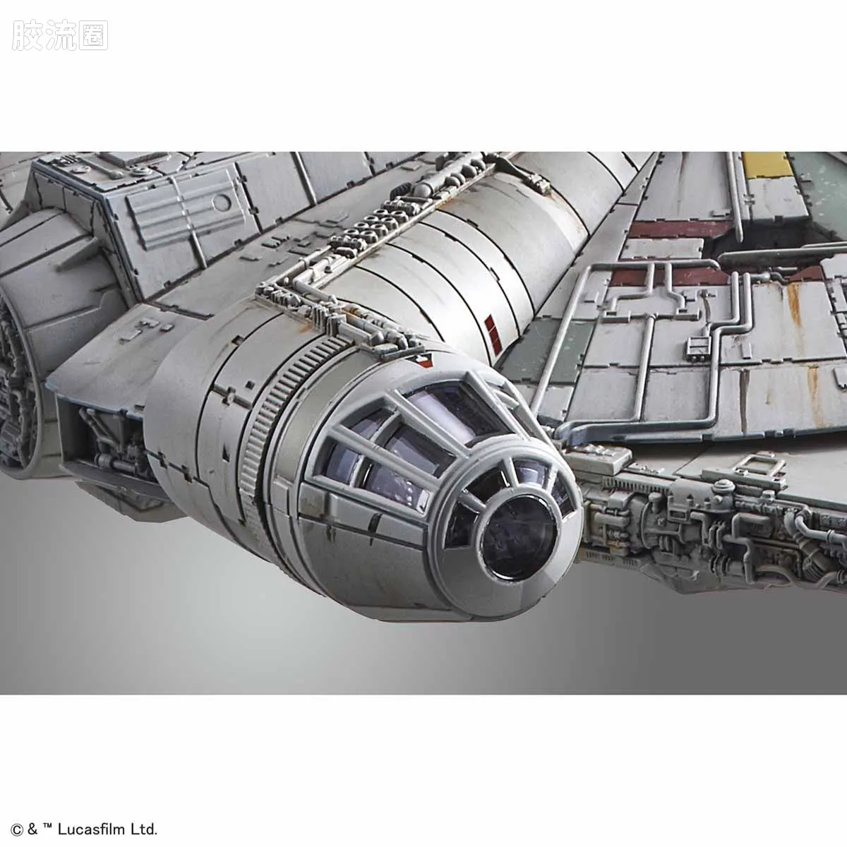 万代 星球大战系列拼装模型 载具系列 1/144 千年隼 最后的绝地武士版 - 图片