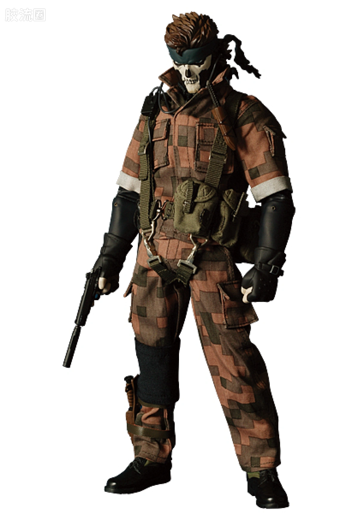 RAH12寸真人皮偶系列玩具 合金装备 SNAKE (SQUARES CAMOUFLAGE Ver.) - 图片