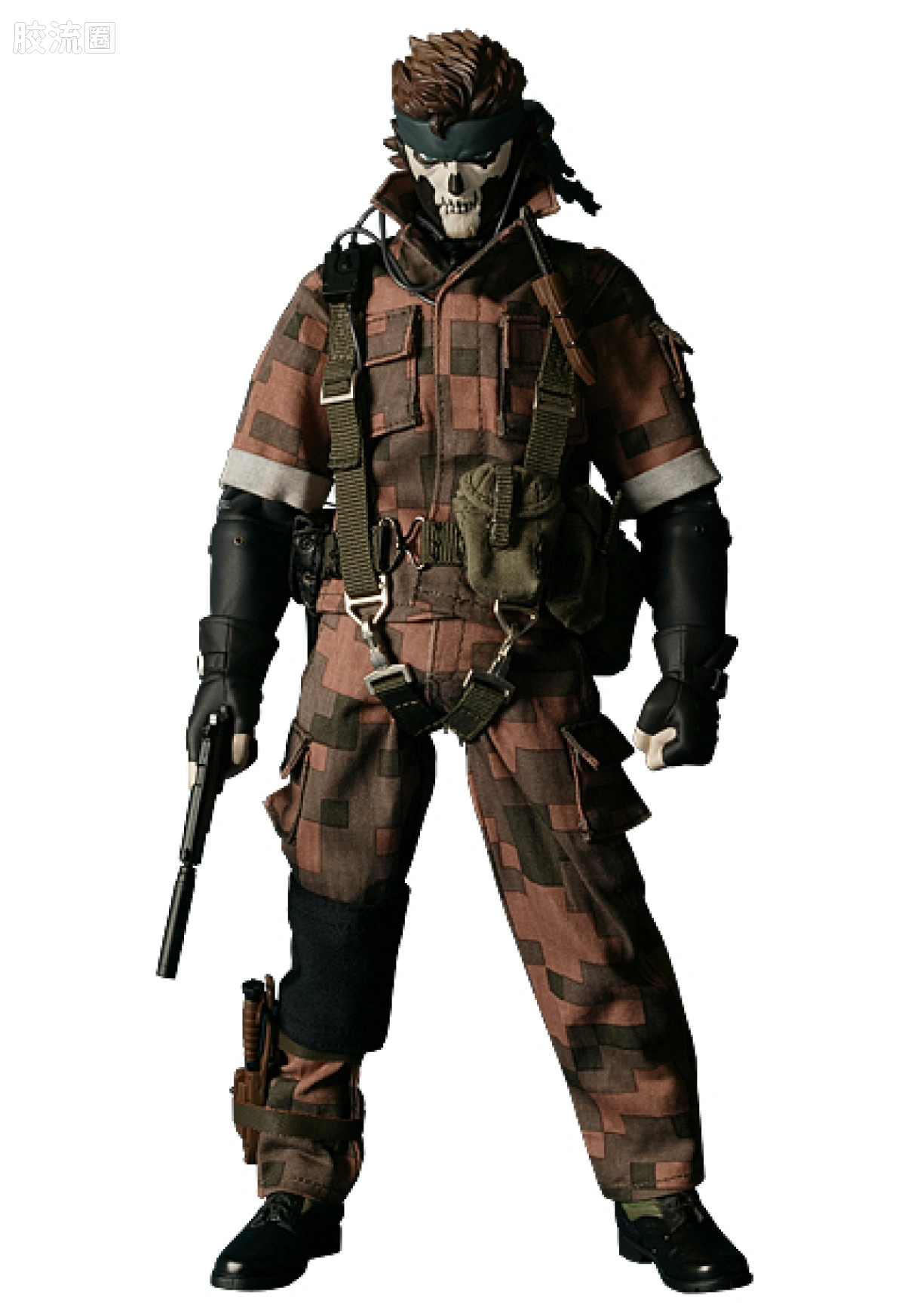 RAH12寸真人皮偶系列玩具 合金装备 SNAKE (SQUARES CAMOUFLAGE Ver.) - 图片