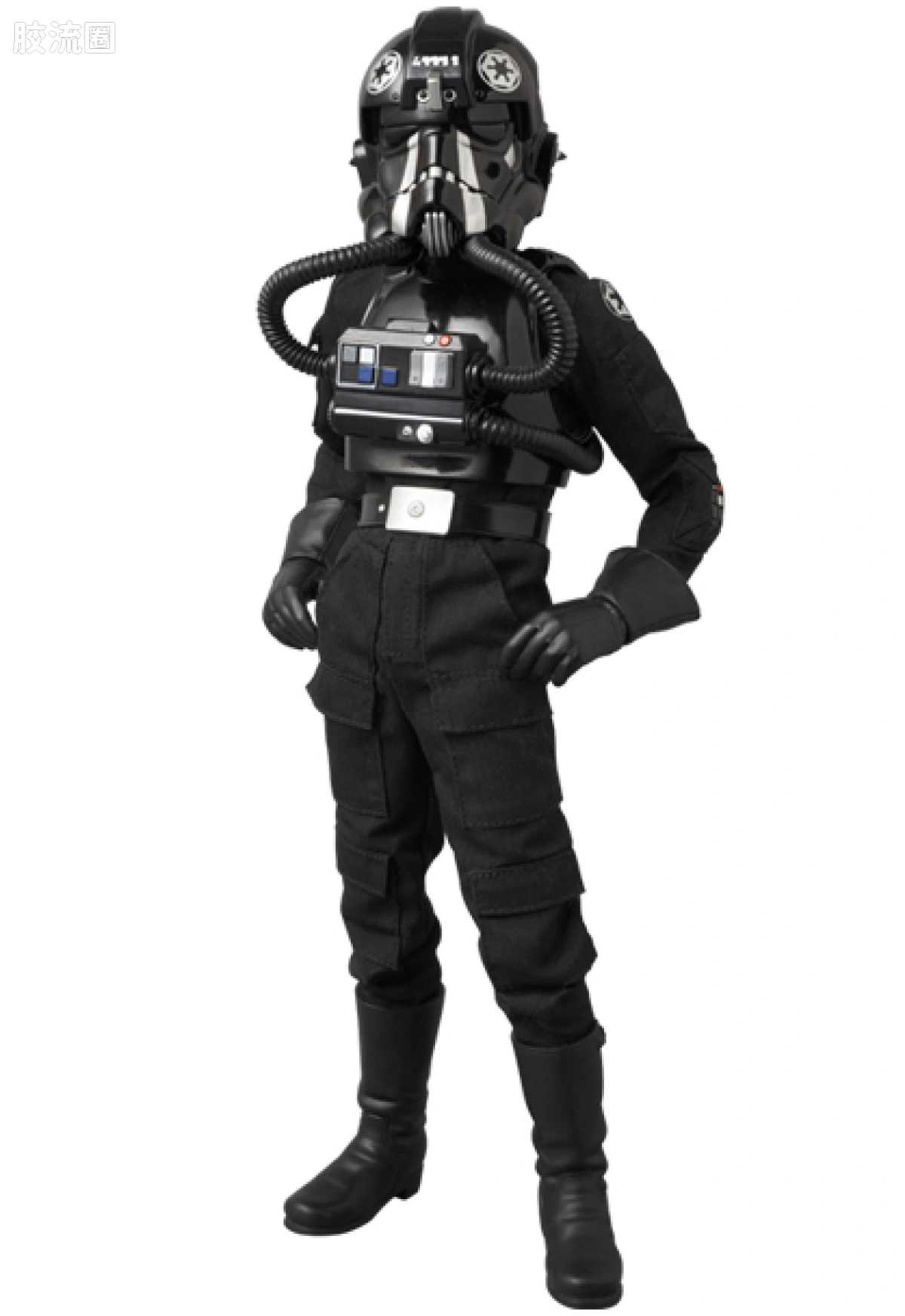 RAH12寸真人皮偶系列玩具 星球大战 TIE-FIGHTER PILOT (Black 3  - 图片