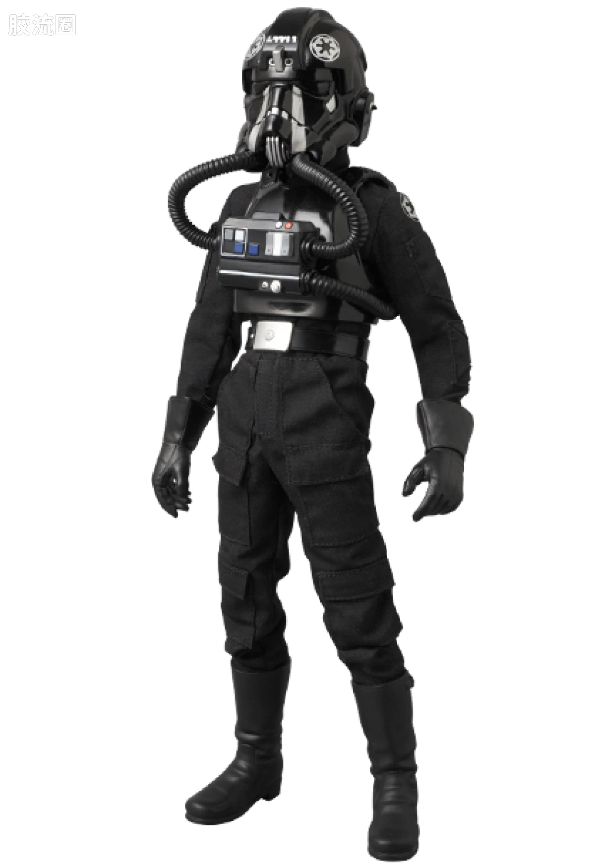 RAH12寸真人皮偶系列玩具 星球大战 TIE-FIGHTER PILOT (Black 3  - 图片