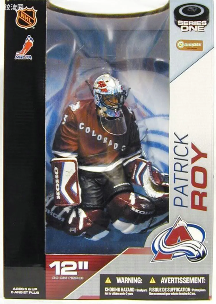 麦克法兰NHL冰球系列玩具 12寸系列第1代 12-Inch PATRICK ROY (AVALANCHE)