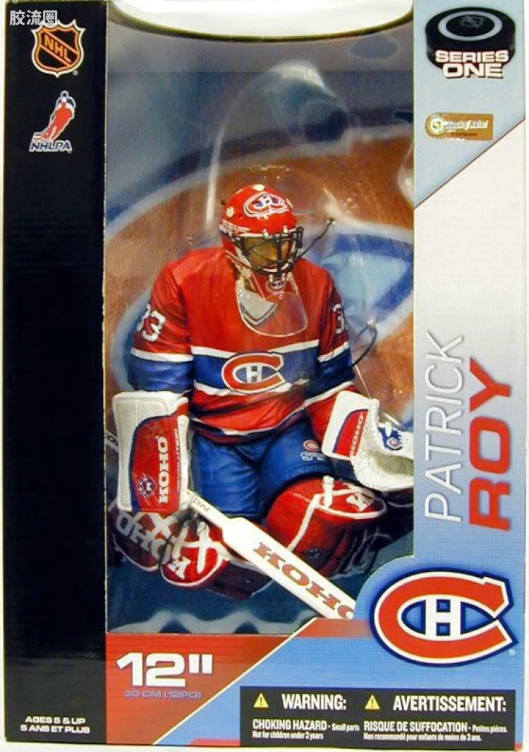 麦克法兰NHL冰球系列玩具 12寸系列第1代 12-Inch PATRICK ROY (CANADIENS)