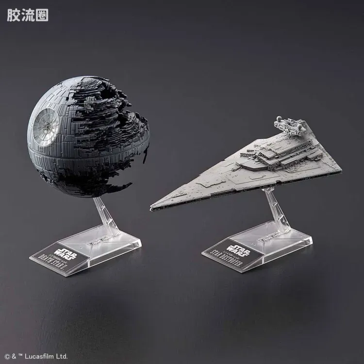 万代 星球大战系列拼装模型 Vehicle Model系列 1/2,700,000 死星II & 1/14,500 歼星舰 - 图片