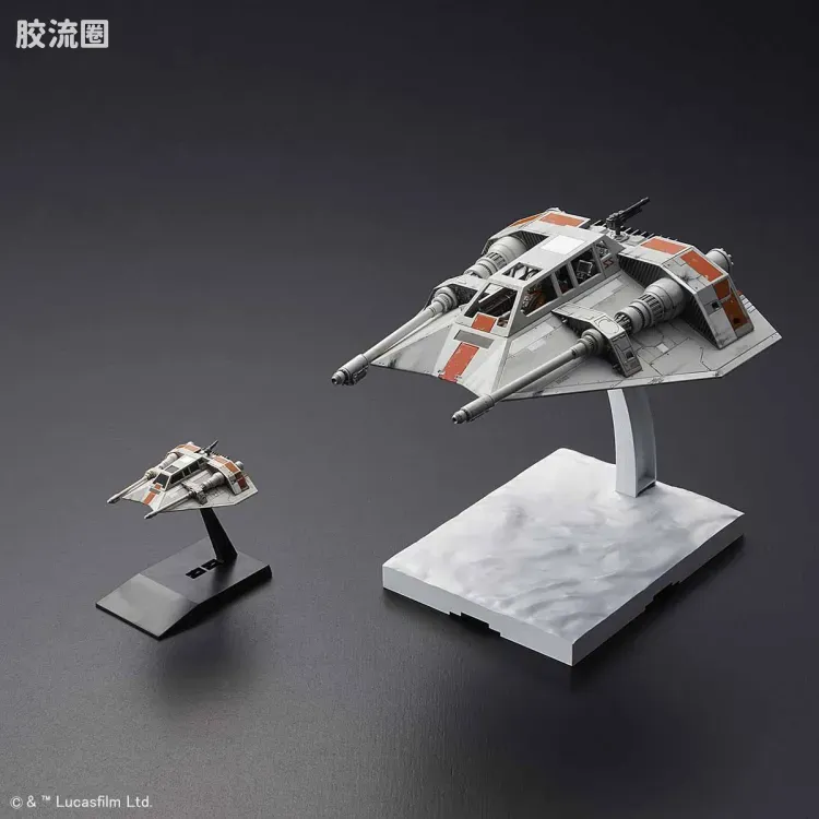 万代 星球大战系列拼装模型 载具系列 1/48 & 1/144 雪地飞车套装 - 图片