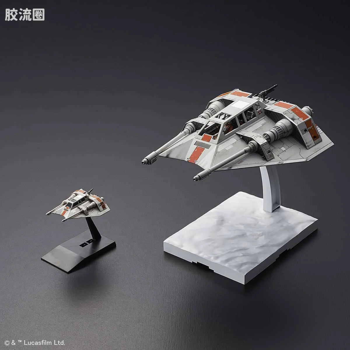 万代 星球大战系列拼装模型 载具系列 1/48 & 1/144 雪地飞车套装 - 图片