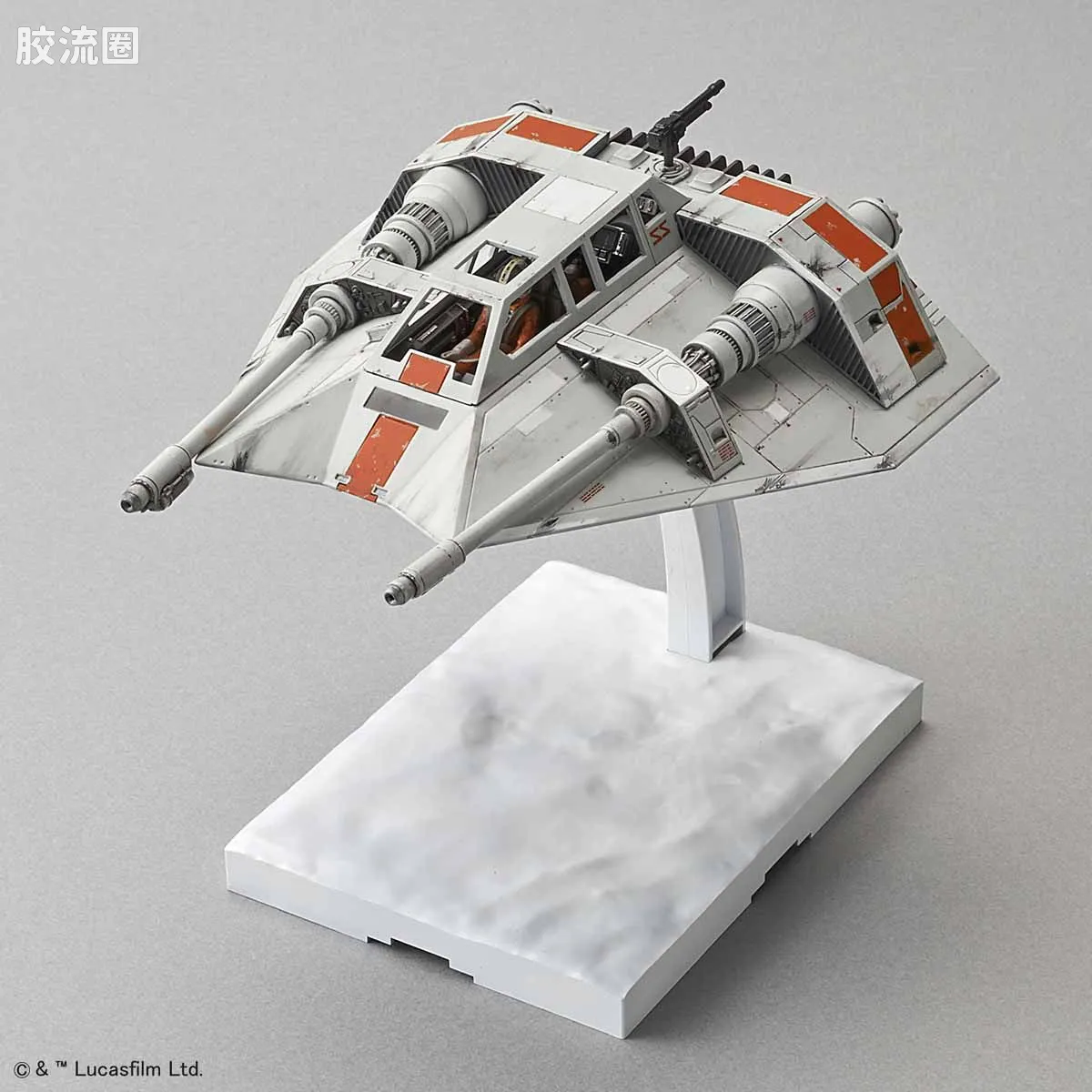 万代 星球大战系列拼装模型 载具系列 1/48 & 1/144 雪地飞车套装 - 图片