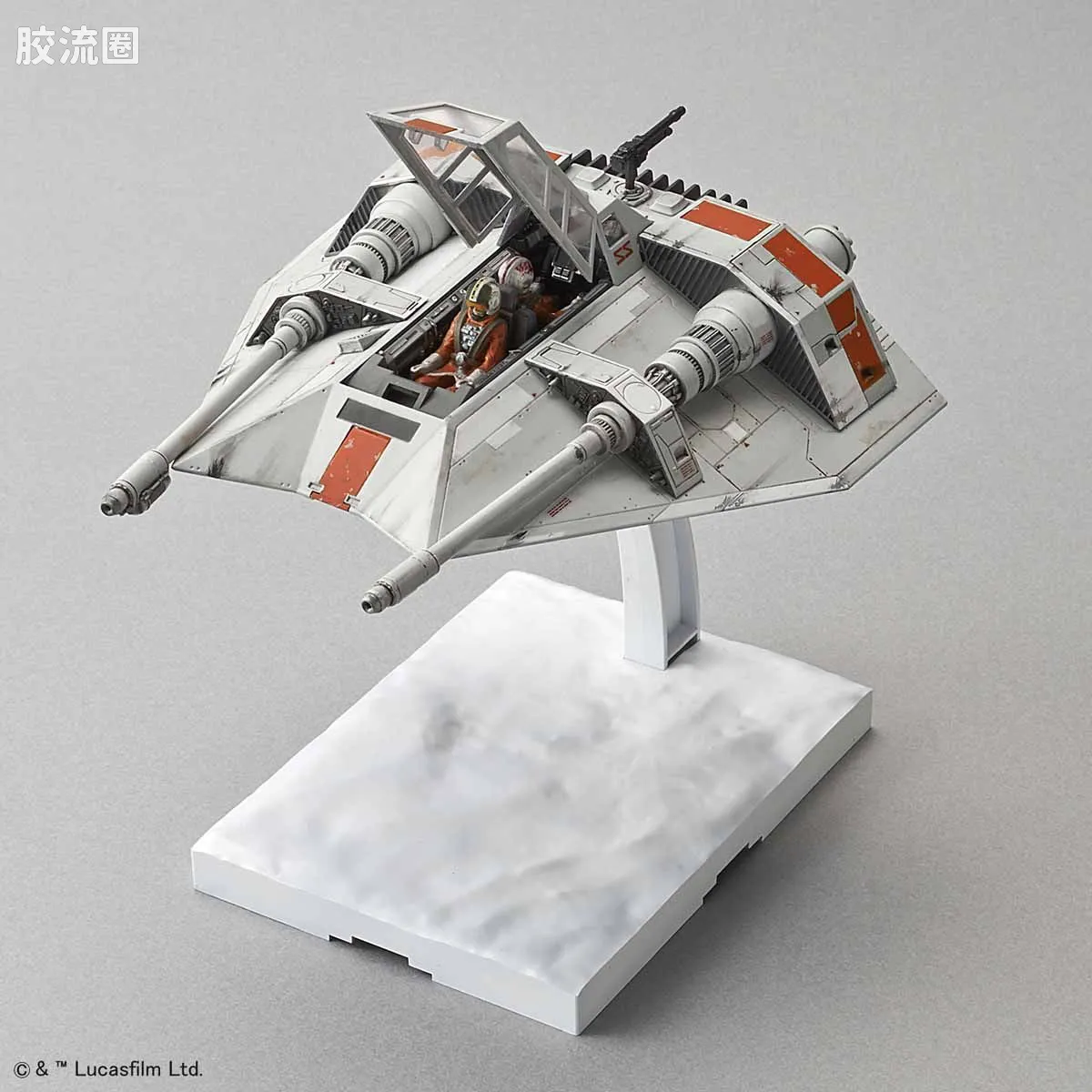 万代 星球大战系列拼装模型 载具系列 1/48 & 1/144 雪地飞车套装 - 图片