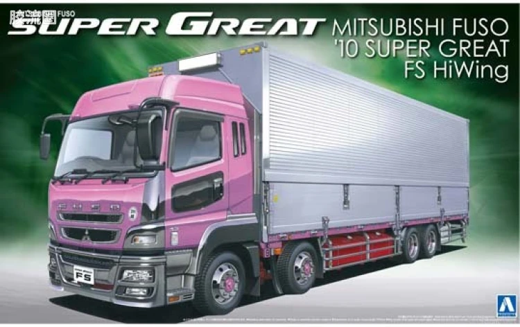青岛社日本卡车拼装模型系列 1/32 重型卡车 14 三菱Fuso 10年SuperGreat FS Hiwing 00926
