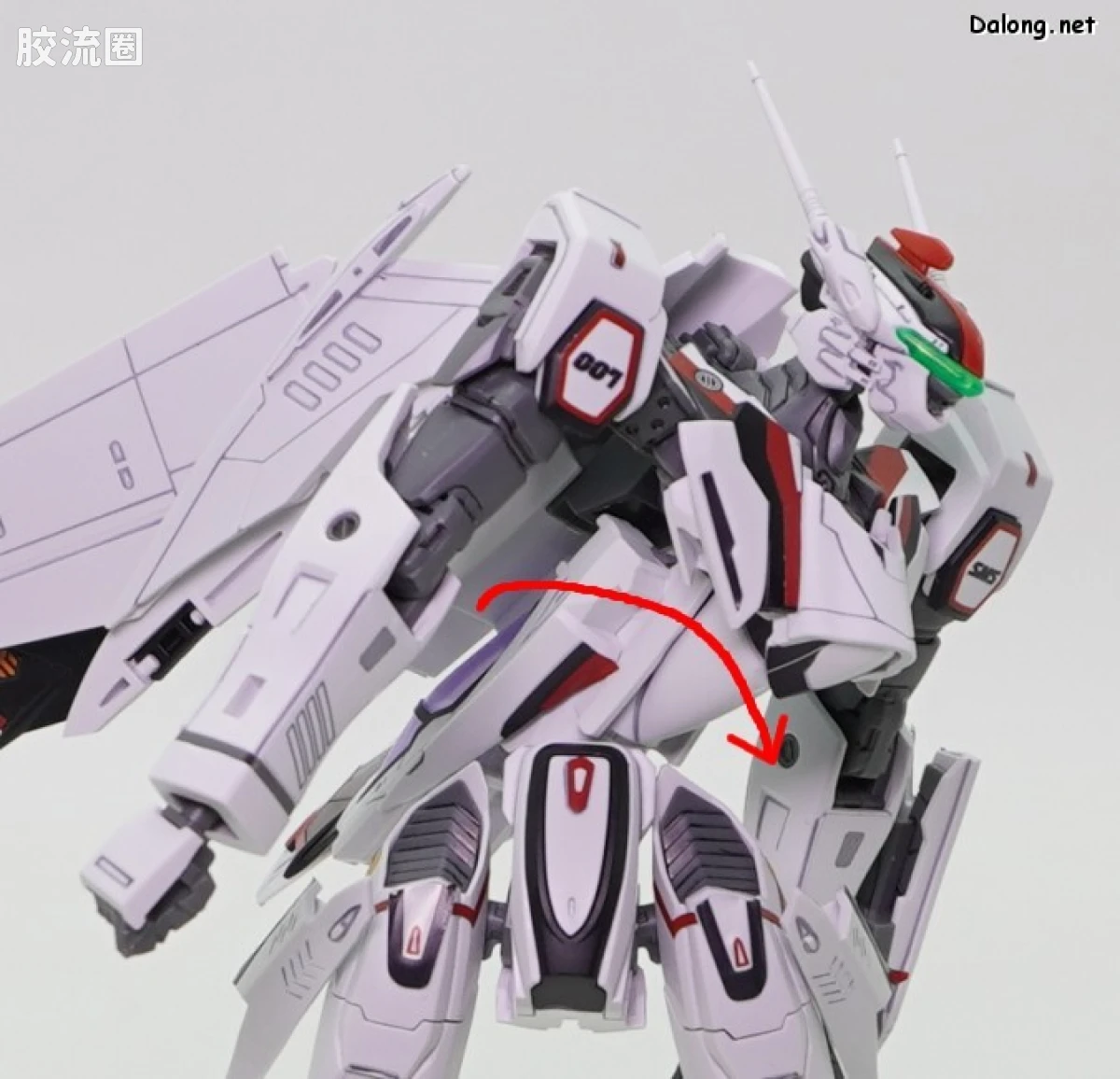 万代超时空要塞系列拼装模型 HG 1/100系列 VF-25F 弥赛亚女武神（早乙女阿尔特机） - 图片