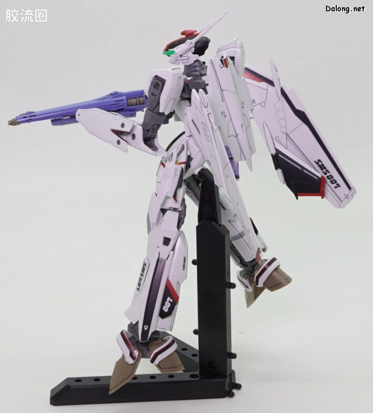万代超时空要塞系列拼装模型 HG 1/100系列 VF-25F 弥赛亚女武神（早乙女阿尔特机） - 图片
