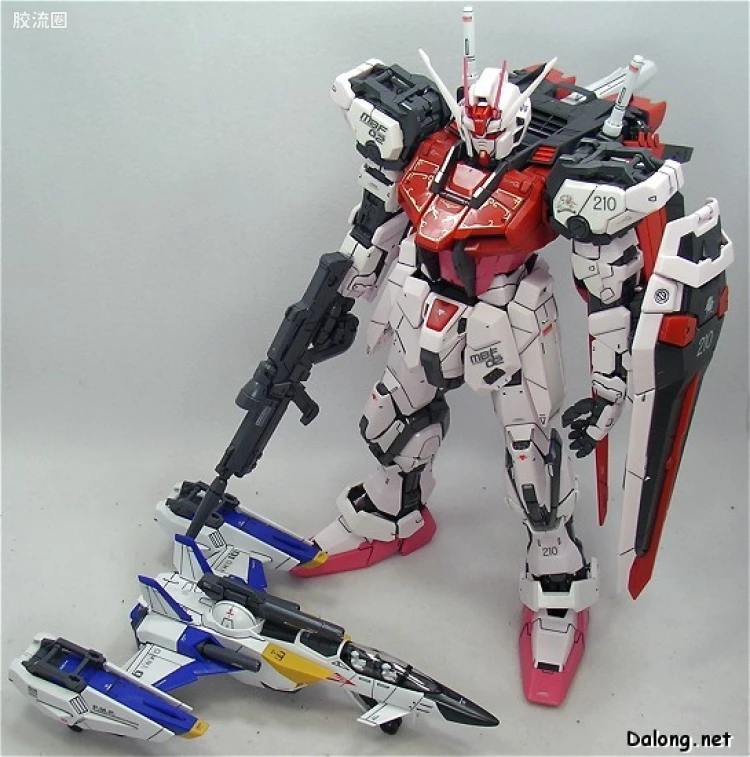 PG 普通版 MBF-02+AQM/E-X01 空装强袭嫣红 + FX-550 空中霸王 - 图片