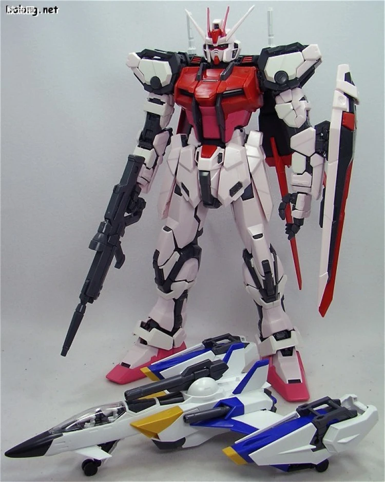 PG 普通版 MBF-02+AQM/E-X01 空装强袭嫣红 + FX-550 空中霸王 - 图片