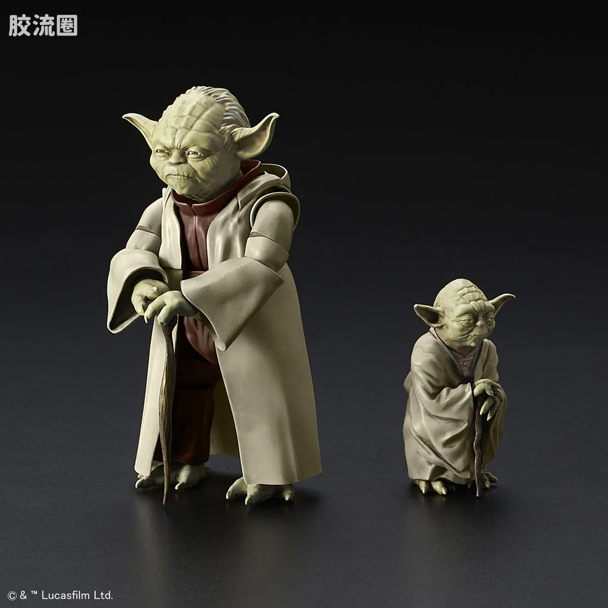 万代 星球大战系列拼装模型 人物系列 1/6 &1/12 尤达大师 - 图片