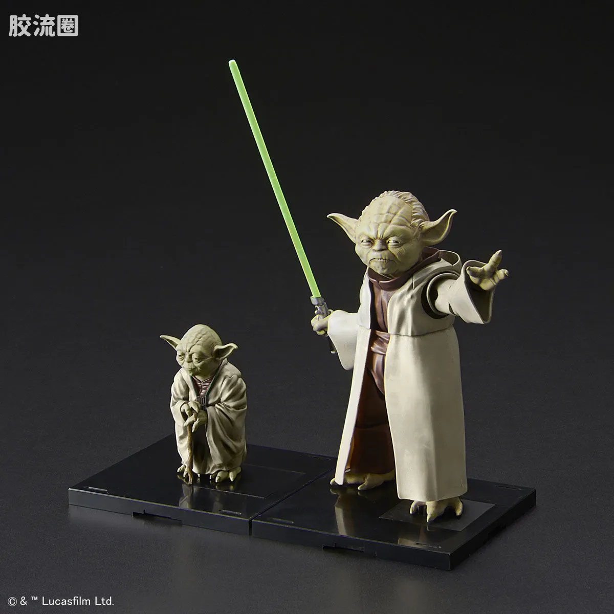 万代 星球大战系列拼装模型 人物系列 1/6 &1/12 尤达大师 - 图片