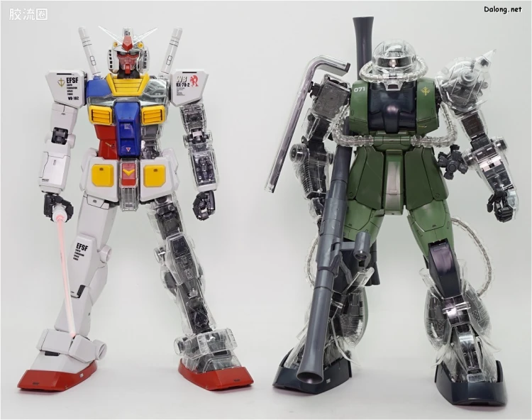 PG 定制部件 MS-06 扎古Ⅱ改造套装#1 透明身体&武器 - 图片