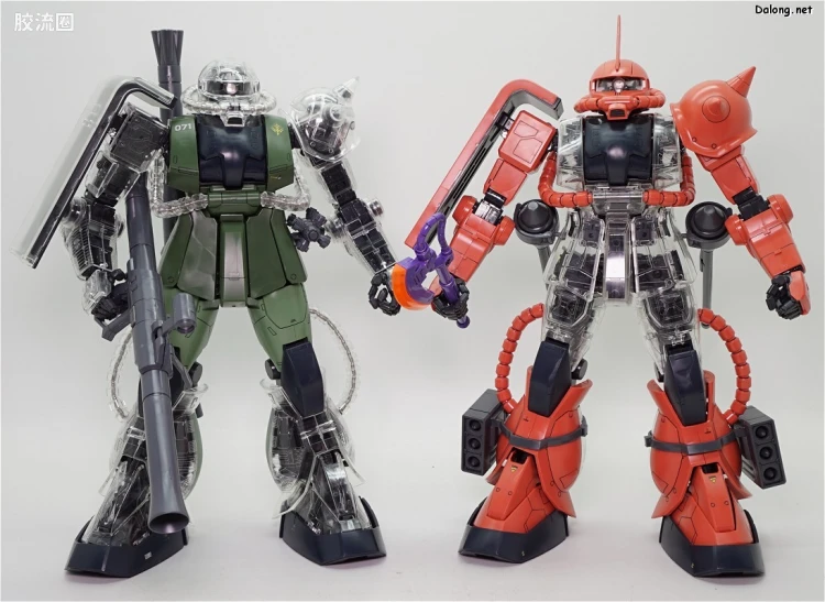PG 定制部件 MS-06 扎古Ⅱ改造套装#2 透明身体&武器 - 图片