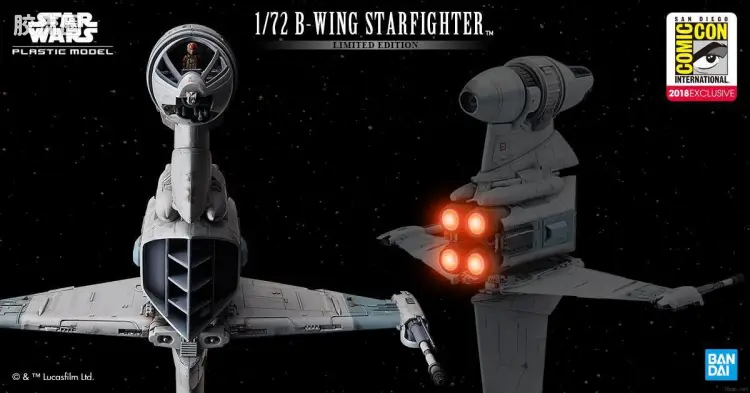 万代 星球大战系列拼装模型 载具系列 1/72 B翼战机 SDCC 限定
