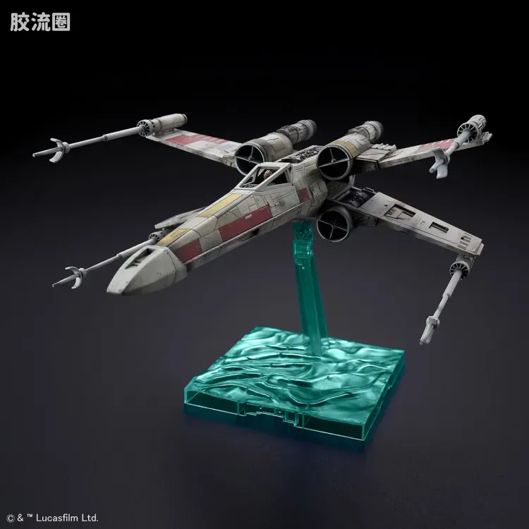 万代 星球大战系列拼装模型 载具系列 1/72 X翼星际战斗机 红色5号 - 图片