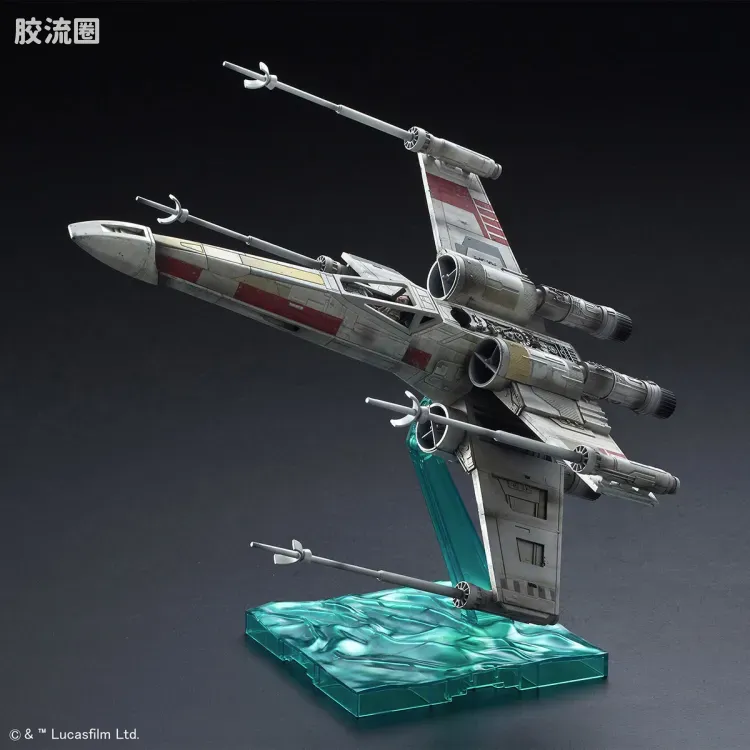 万代 星球大战系列拼装模型 载具系列 1/72 X翼星际战斗机 红色5号 - 图片