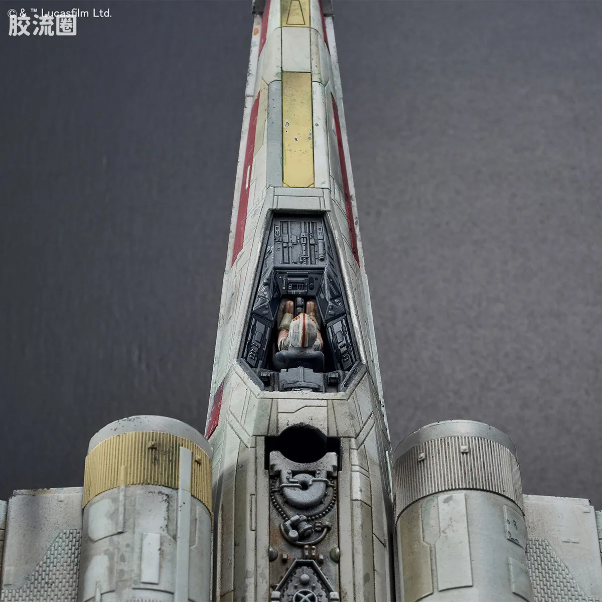 万代 星球大战系列拼装模型 载具系列 1/72 X翼星际战斗机 红色5号 - 图片