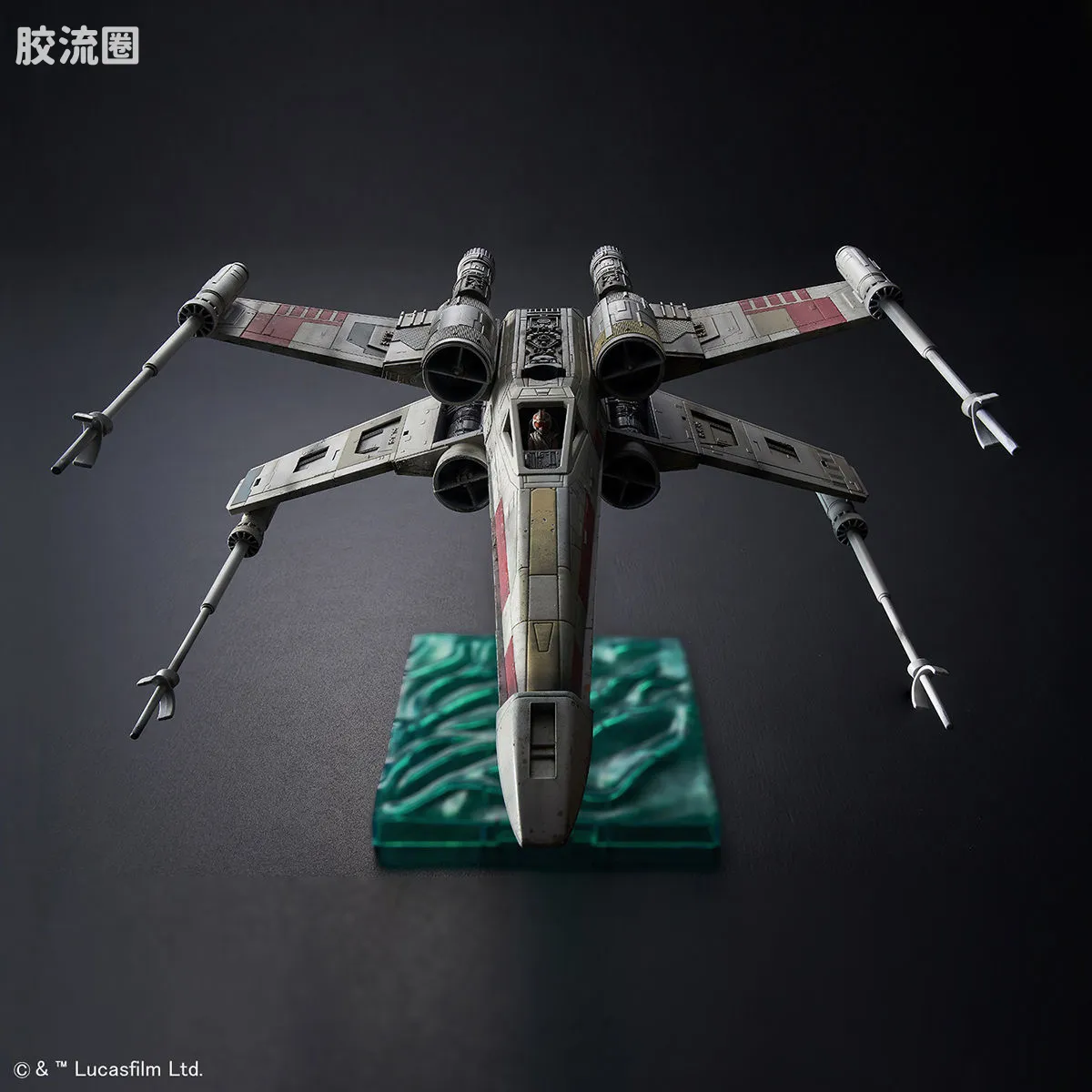 万代 星球大战系列拼装模型 载具系列 1/72 X翼星际战斗机 红色5号 - 图片