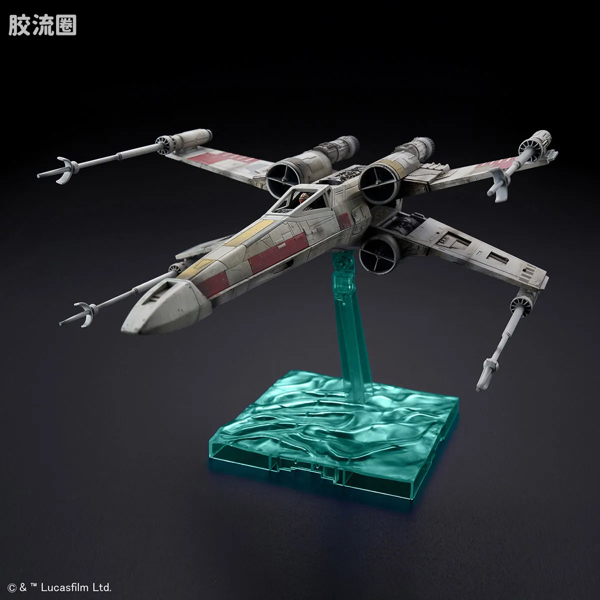 万代 星球大战系列拼装模型 载具系列 1/72 X翼星际战斗机 红色5号 - 图片